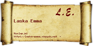 Laska Emma névjegykártya